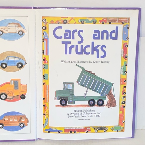 Vintage 1985 Cars and Trucks by Karen Rissing Hardcover 1st Printing - Picture 5 of 12